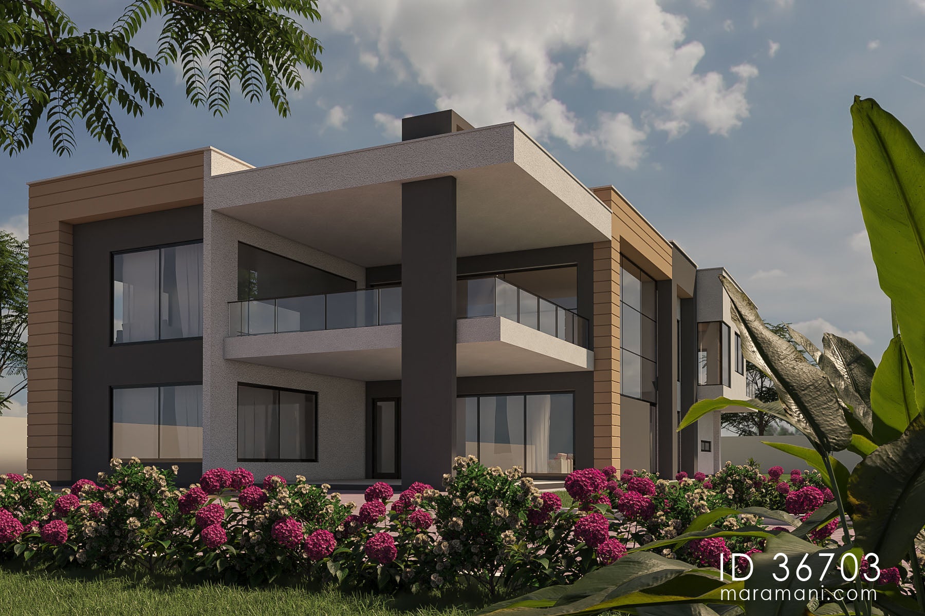 Modern 6 Bedroom House Design - ID 36703