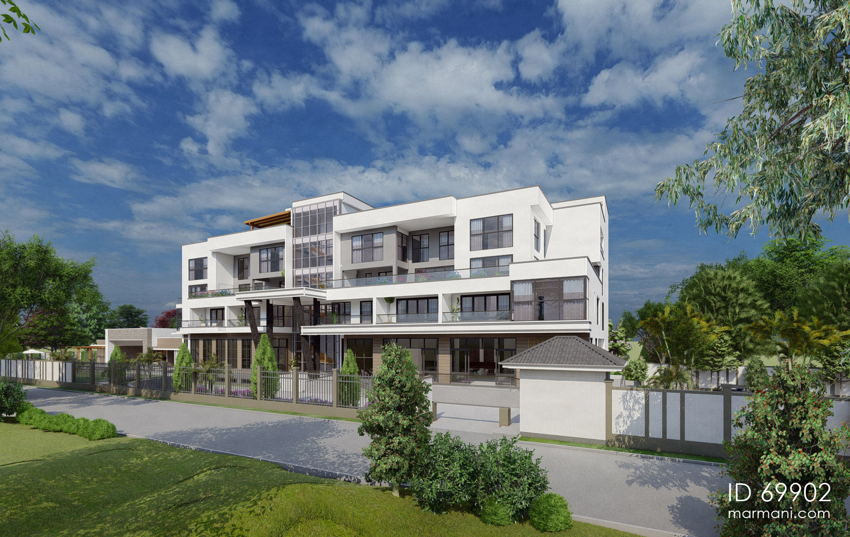 Modern Apartment building design - ID 69902