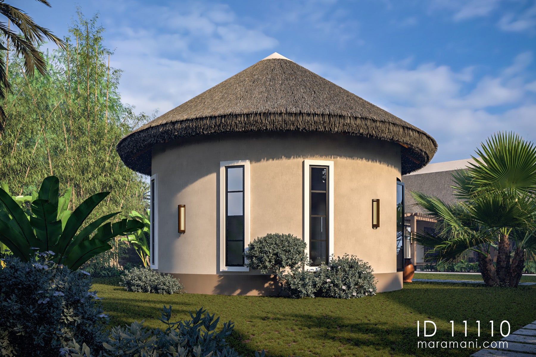 One bedroom thatch roof house - ID 11110