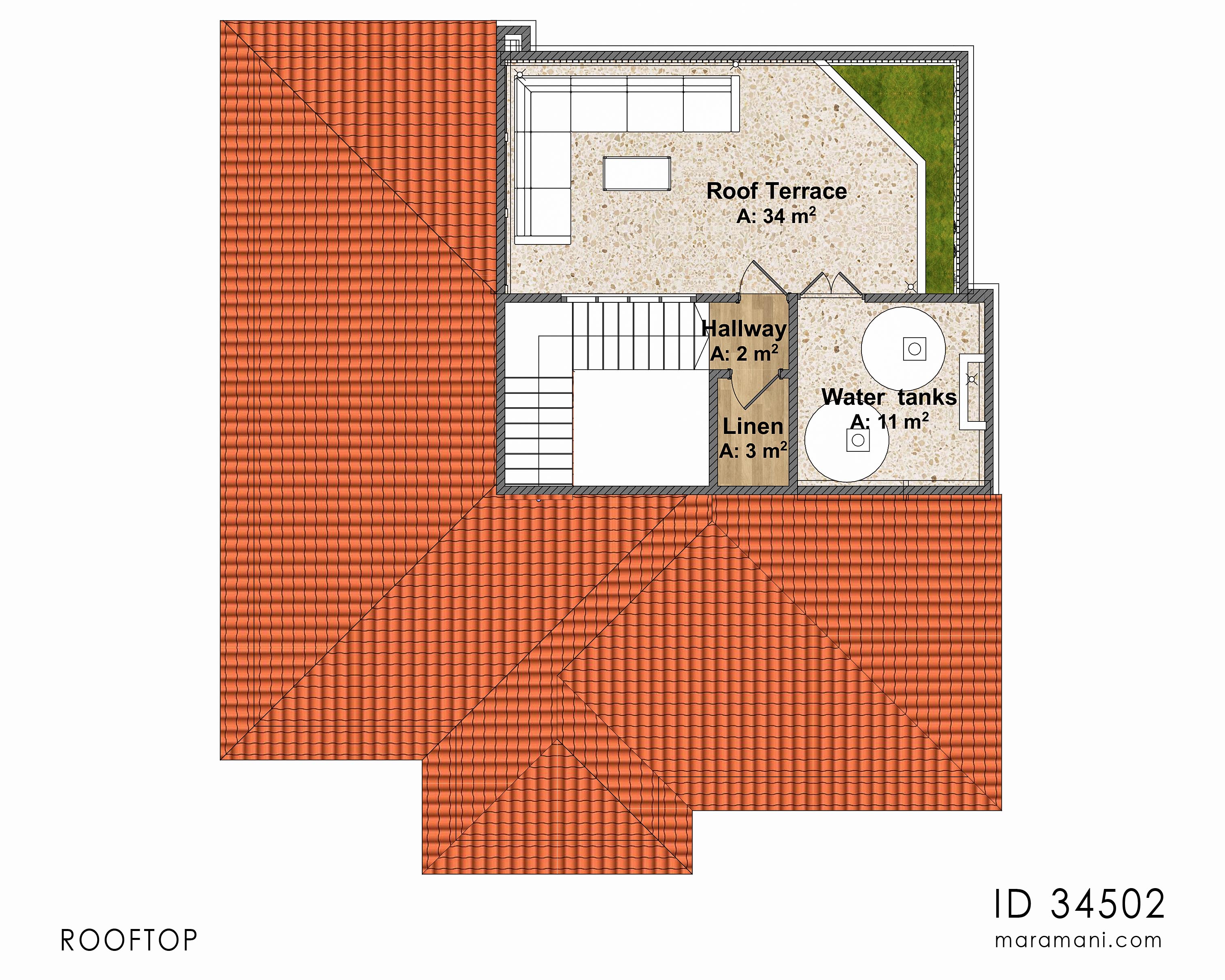 Modern 4 Bedroom House - ID 34502