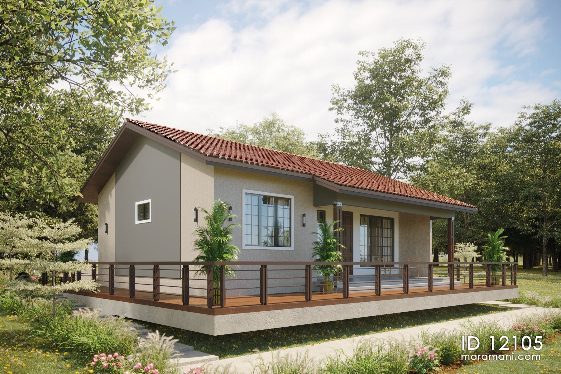 Simple 2 bedroom house plan - ID 12105