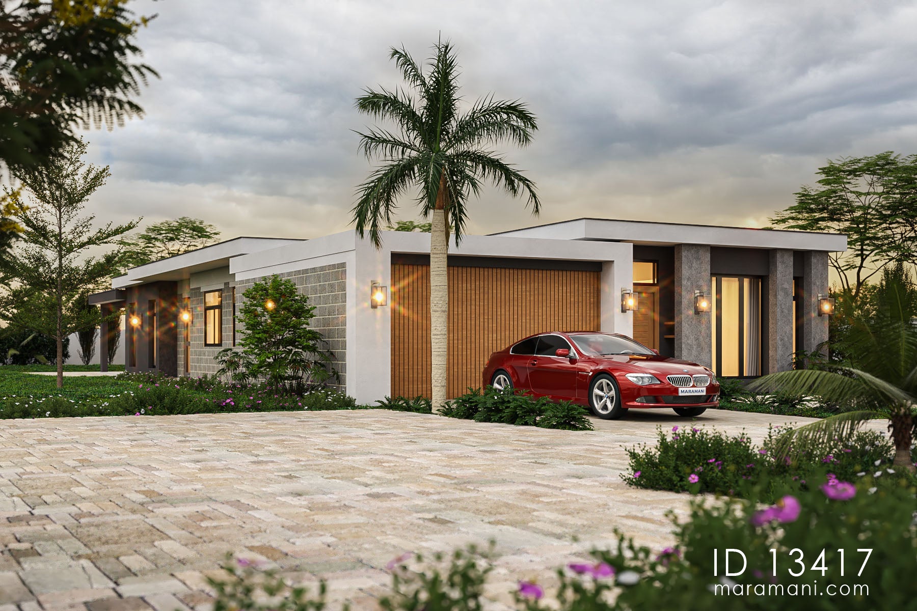 Three bedroom House plan - ID 13417