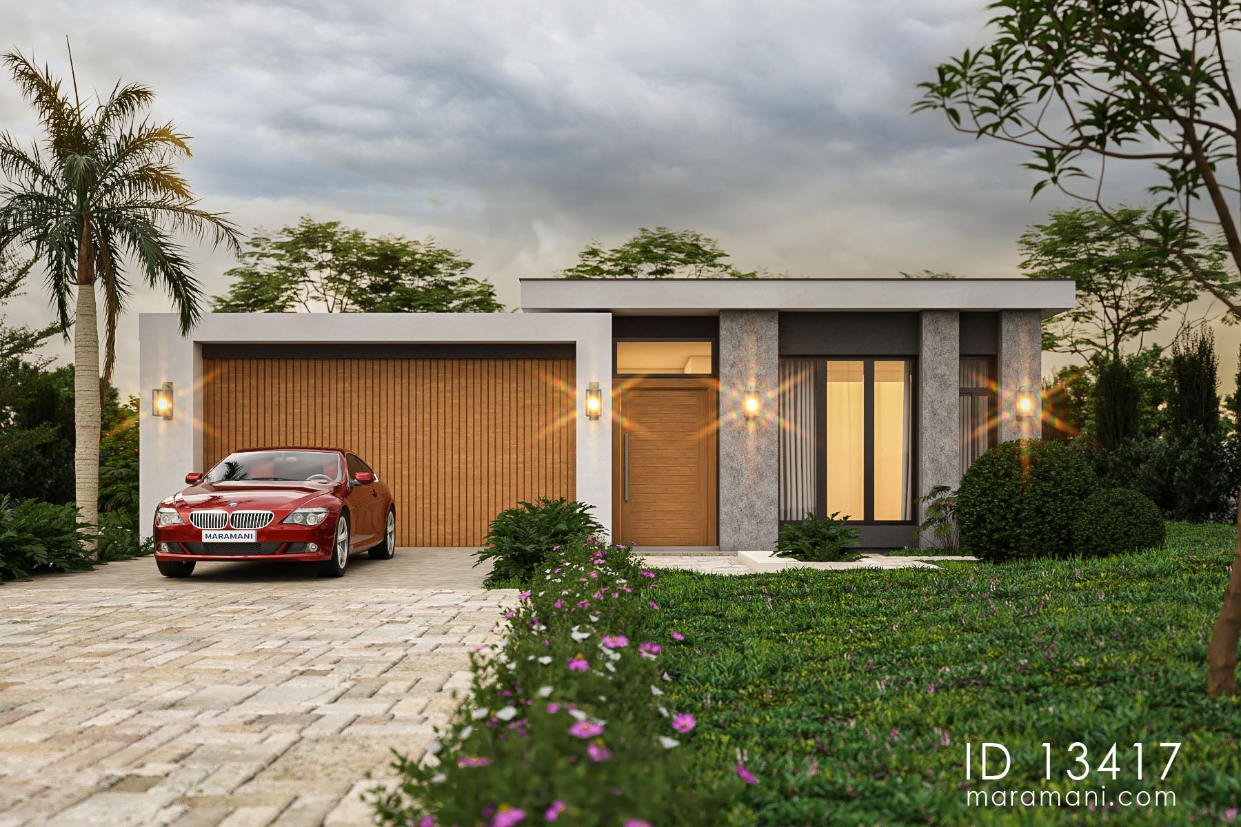 Three bedroom House plan - ID 13417