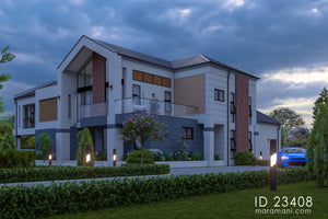 Two-storey 3 bedrooms house plan - ID 23408