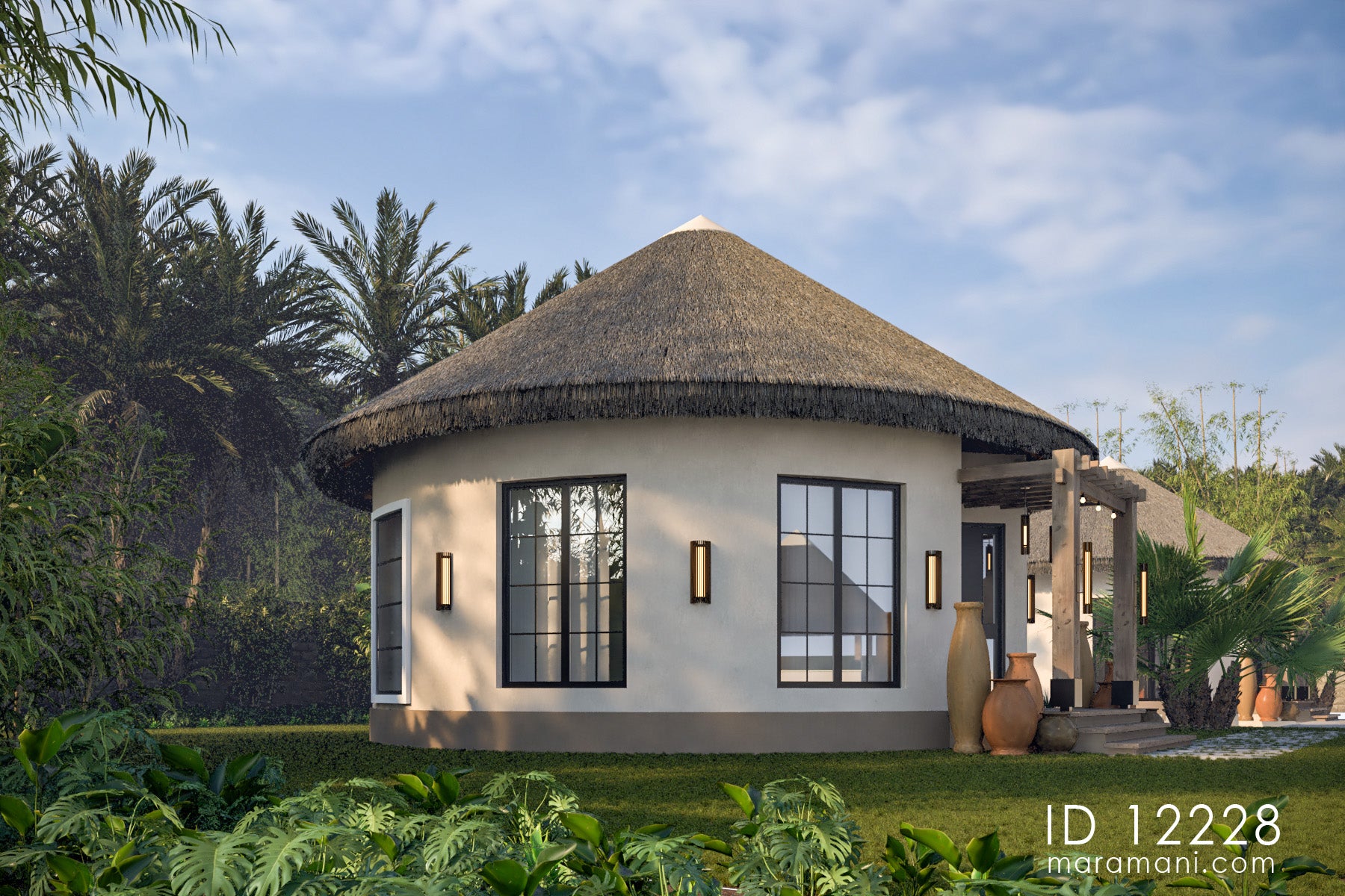 Two bedroom thatch roof house - ID 12228