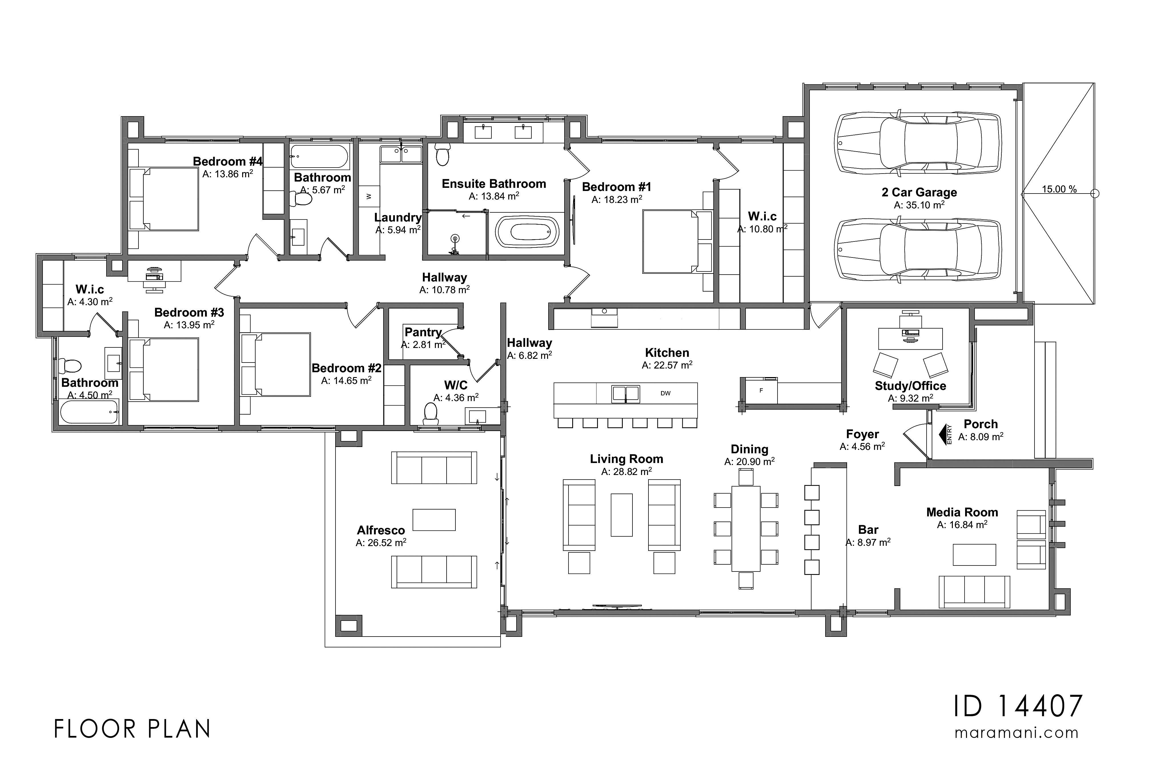 4 Bedroom House with Garage - ID 14407